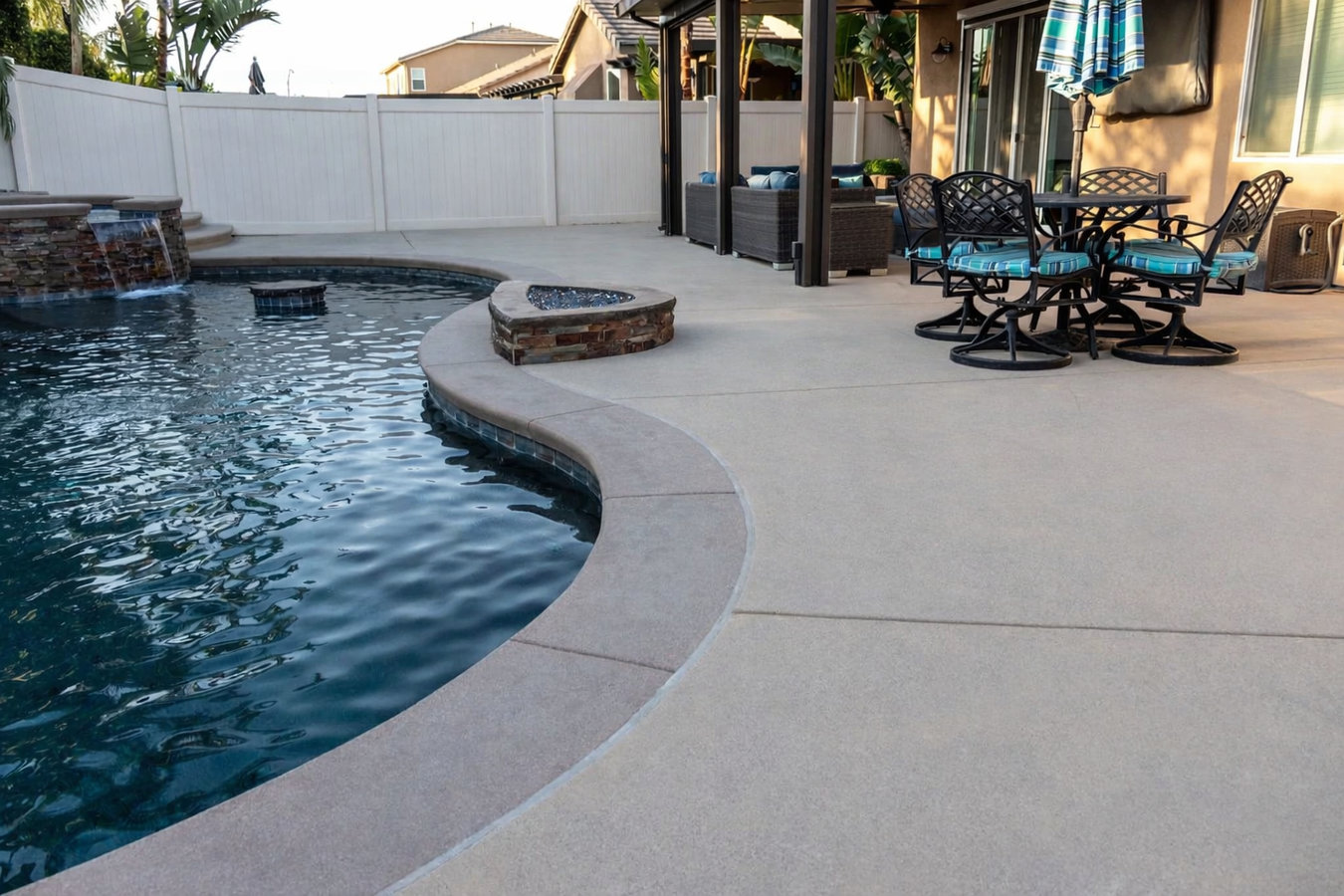 Concrete pool decks